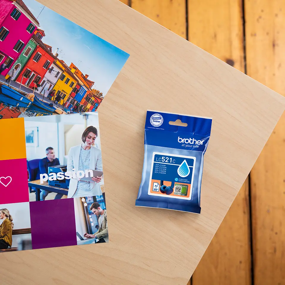 דיו מקורי של Brother LC521C - סיאן