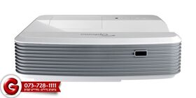 מקרן הקרנה קצרה במיוחד אופטומה OPTOMA EH330UST מושלם Ultra short throw projector תמונה "100 ממרחק של פחות ממטר.