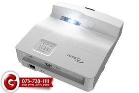 מקרן הקרנה קצרה במיוחד אופטומה OPTOMA W340UST מושלם Ultra short throw projector תמונה "100 ממרחק של פחות ממטר.